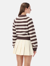 Maglia Julietta a righe cioccolato e ecru Sporty & Rich - | Spazio Pritelli