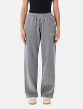 Pantaloni wide leg serif logo Sporty & Rich grigi - | Spazio Pritelli