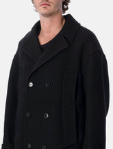 AMI Paris black wool peacoat - | Spazio Pritelli