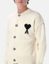 AMI Paris Ami de Cœur merino cardigan - | Spazio Pritelli