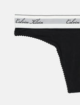 Calvin Klein scalloped edge thong - | Spazio Pritelli