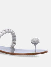 Pedro García Pipa Sandals White Braided Strap Everyday Wear Icon - | Spazio Pritelli