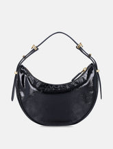 Prada Borsa Arqué Triangolo Smaltato Tracolla Rimovibile Nero - | Spazio Pritelli