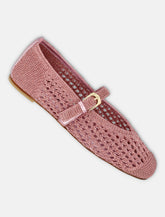 Stuart Weitzman metallic crochet Leora Mary Jane flat - | Spazio Pritelli