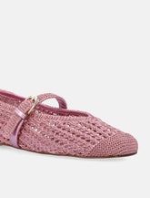Stuart Weitzman metallic crochet Leora Mary Jane flat - | Spazio Pritelli