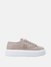 Miu Miu denim logo woman's sneakers - | Spazio Pritelli