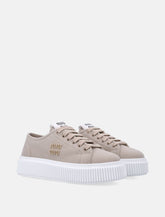 Miu Miu denim logo woman's sneakers - | Spazio Pritelli