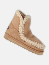 Mou Eskimo 18 sheepskin boots with crochet stitching - | Spazio Pritelli