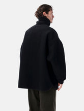 and wander wool shaggy long jacket - | Spazio Pritelli