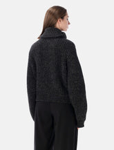 Cardigan Lemaire con zip in yak e alpaca - | Spazio Pritelli