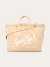 Borsa MC2 Saint Barth Colette in canvas beige da bambina - | Spazio Pritelli