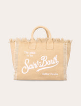 Borsa MC2 Saint Barth Colette in canvas beige da bambina - | Spazio Pritelli