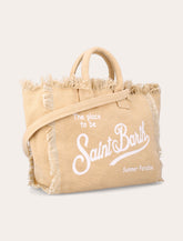 Borsa MC2 Saint Barth Colette in canvas beige da bambina - | Spazio Pritelli
