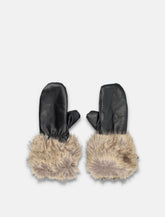 Stand Studio Jane faux leather mittens - | Spazio Pritelli