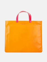 Comme des Garçons Wallet Leather Tote Luxe Open Top Fluo Orange - | Spazio Pritelli