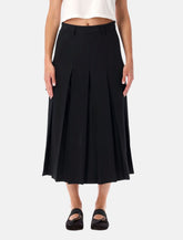 MM6 Maison Margiela asymmetric pleated skirt - | Spazio Pritelli