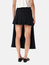 MM6 Maison Margiela asymmetric pleated skirt - | Spazio Pritelli