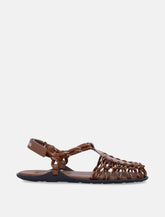 Miu Miu leather cord sandals - | Spazio Pritelli