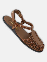 Miu Miu leather cord sandals - | Spazio Pritelli