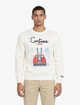 MC2 Saint Barth men's crewneck sweater with print and embroidery - | Spazio Pritelli
