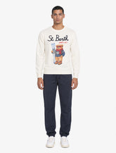 MC2 Saint Barth men's crewneck sweater with print and embroidery - | Spazio Pritelli