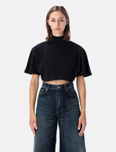 Alaïa cropped cotton T-shirt - | Spazio Pritelli