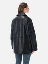 Sword Double-Breasted Leather Jacket - | Spazio Pritelli