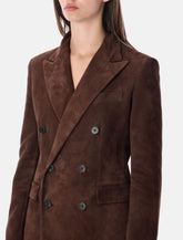 Ralph Lauren suede double-breasted blazer - | Spazio Pritelli
