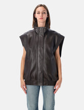 Balenciaga sleeveless leather blouson - | Spazio Pritelli