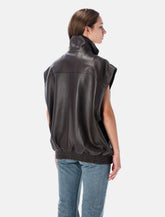 Balenciaga sleeveless leather blouson - | Spazio Pritelli
