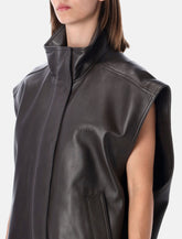 Balenciaga sleeveless leather blouson - | Spazio Pritelli