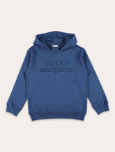 Gucci kid's cotton hoodie with GG print - | Spazio Pritelli