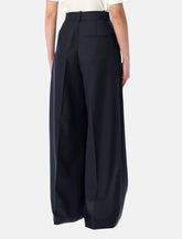 Lou wool blend wide trousers - | Spazio Pritelli