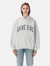 Anine Bing Harvey melange grey hoodie - | Spazio Pritelli