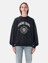 Anine Bing Miles collegiate sweatshirt washed black - | Spazio Pritelli