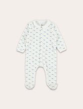 Petit Bateau whale velour sleepsuit - | Spazio Pritelli