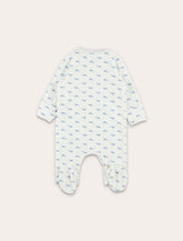 Petit Bateau whale velour sleepsuit - | Spazio Pritelli