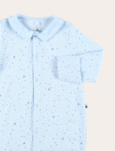 Petit Bateau baby sleepsuit with star print - | Spazio Pritelli