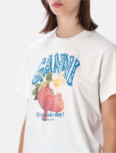Ganni strawberry print cotton T-shirt - | Spazio Pritelli