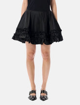 Ganni Duchesse nylon mini skirt - | Spazio Pritelli