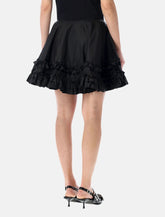Ganni Duchesse nylon mini skirt - | Spazio Pritelli