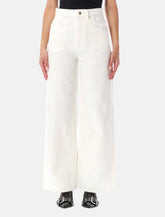 Ganni Lari white denim jeans - | Spazio Pritelli