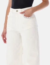 Ganni Lari white denim jeans - | Spazio Pritelli