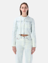 Diesel DE-Saphix-FSI dropped satin denim jacket - | Spazio Pritelli