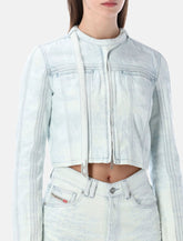 Diesel DE-Saphix-FSI dropped satin denim jacket - | Spazio Pritelli
