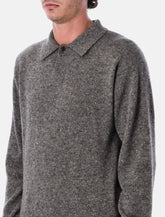 Auralee cashmere nep knit polo - | Spazio Pritelli