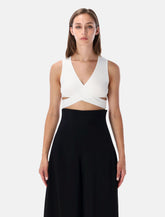Alaïa ribbed wrap top - | Spazio Pritelli
