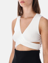 Alaïa ribbed wrap top - | Spazio Pritelli