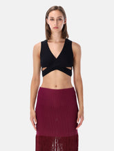 Alaïa ribbed wrap top - | Spazio Pritelli