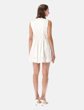 Self-Portrait embroidered cotton mini dress - | Spazio Pritelli